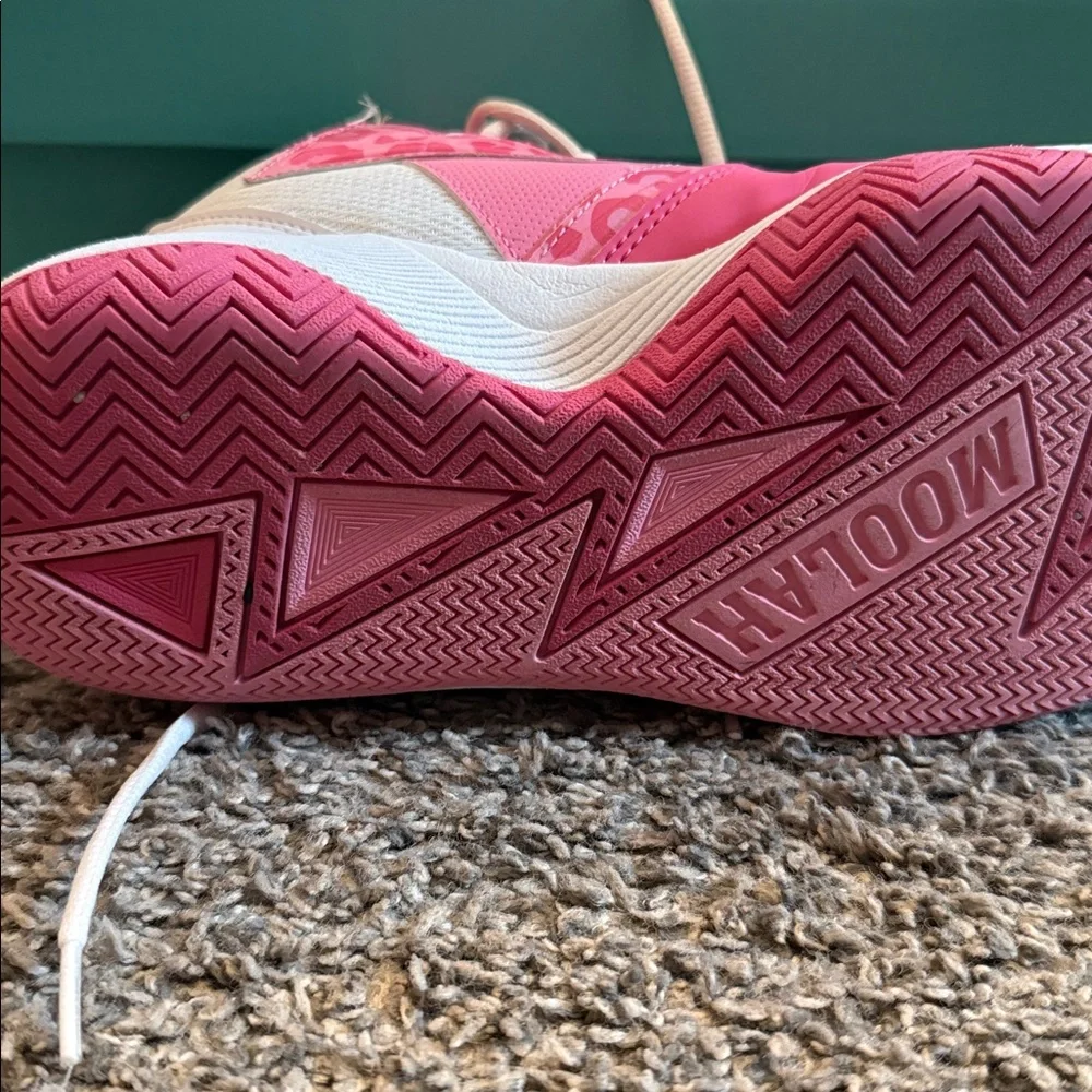 Pink Leopard Print High-Top Sneakers - Picture 6 of 6